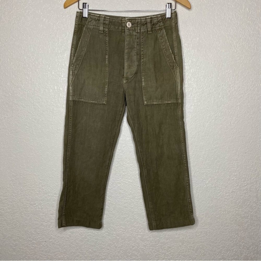 AMO Olive Green Utility Jeans